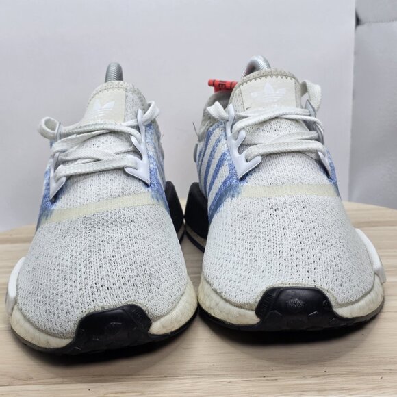 Womens size 7.5 - adidas NMD_R1 Stencil Pack Athletic Sneakers White Blue G27950 - Picture 2 of 11